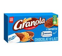 LU - Biscuits Sablés Gourmands, Nappage Chocolat au Lait Fondant, Format Pratique 6 Sachets (225g) - Le Lot De 4