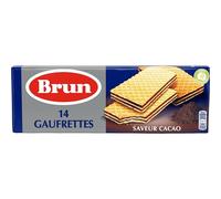 LU BRUN - 1 Paquet de Gaufrettes Brun Saveur Chocolat - Biscuits Croustillant - Idéal pour le Goûter -146g