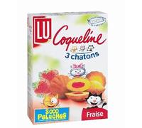 LU COQUELINE - Biscuits sablés fondants à la fraise - 165g de plaisir sucré - Lot De 4 - Vendu Par Lot