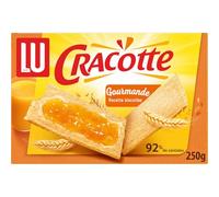 LU Cracotte Gourmande Biscottes Croustillantes au Blé Français Recette Biscuitée 250g - Lot de 4