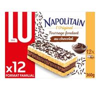 LU - Gâteaux Au Chocolat L'Original Napolitain, Boîte De 12 Sachets, 360 g - Lot De 4