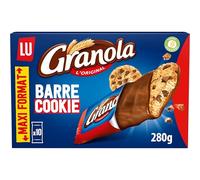 Lu Granola - Barres Cookie au Chocolat - Maxi Format - 280g | 10 Barres en sachets individuels | Format pocket pratique | Idéal pour le goûter des enfants à emporter