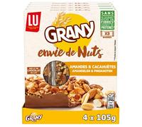 LU - Grany Envie de Nut's Amandes et Cacahuètes 105g - Lot de 4