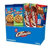 LU - La Grande Boîte Granola (8 Paquets) Cookie Choco (x2), Choco Noisettes (x2), Nappé Lait (x2), Nappé Noir, Cookie Barre -