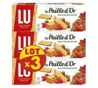 LU La paille d'or Fraises et fraises d'or Biscuits 3x170g