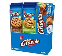 LU - La Petite Boîte Granola (6 Paquets) Cookie Extra Choco (x2), Cookie Choco Noisettes (x2), Nappé Chocolat au Lait (x2) - 1,18kg
