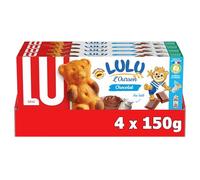 LU - LULU L'Ourson Chocolat - 4 Boîtes de 5 sachets de Lulu L'Ourson Chocolat - Gâteaux Moelleux en Forme d'Ourson Fourrés au Chocolat - Idéal à Emporter pour le Goûter des Enfants - Lot de 4x150g