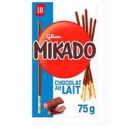 LU Mikado Bâtonnets au Chocolat au Lait, Snack Individuel, Pack de 3 x 75g