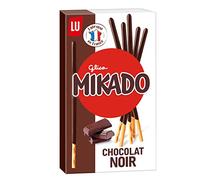 LU Mikado Chocolat Noir - Biscuits pour le Goûter - Snack Plateau TV - Facile à Emporter - Fabrication Française - 75 g