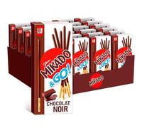 LU Mikado Pocket Chocolat Noir - Format Poche - Biscuits pour le Goûter - Snack Plateau TV - Facile à Emporter - Présentoir de 24 Boîtes de 39 g
