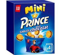 Lu Mini Prince Biscuit Chocolat Gouter Enfant, 4 x 40g