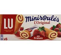 LU Miniroulés L'Original aux fraises Biscuits tendres 6 sachets - Lot de 8