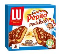 LU PEPITO - Barre Chocolatée Au Lait, Pépito Pockitos Savoureux, 162g - Lot De 4