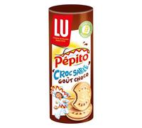 LU Pepito - Biscuits Croquants Fourrés au Chocolat au Lait Fondant, Plaisir Sablé (294 g) - lot de 4 - Vendu par Lot