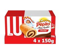 Lu Pépito Mini Roulés - Gâteaux Moelleux Fourrés Chocolat - 4x150g