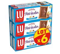 LU Petit Ecolier - Biscuit au Chocolat au Lait - Idéal pour le Goûter - Lot de 6 Boîtes de 150 g
