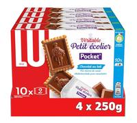 Lu Petit Écolier - Biscuit Petit Beurre Chocolat au Lait Pocket - 4x250g