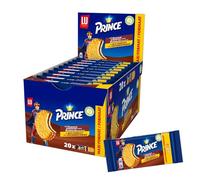 LU - Prince de LU Chocolat - Biscuit Croustillant au Chocolat et Blé Complet - Idéal pour un Goûter Gourmand - Maxi Format Familial Lot de Biscuits - Présentoir de 20 Sachets de 4 Biscuits (80 g)