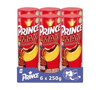 LU - Prince Maxi Gourmand - Biscuits Fourrés Goût Chocolat - Idéal Goûter, Petit Déjeuner, Snack - Lot de 6 Paquets de 250 g