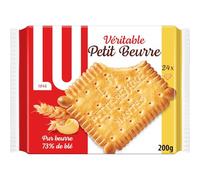 LU - Véritable Petit Beurre Pur Beurre - Biscuit Croquant - Le paquet de 200 g - Le Lot De 5
