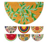 LUA VIKA Paillasson Exterieur Entree Demi Lune - Nature - 40x70 cm - Tapis Entree Exterieur Antidérapant - Tapis Coco Interieur - Paillasson Coco Original