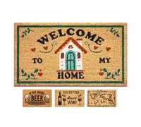 LUA VIKA Paillasson Exterieur Entree - Welcome to My Home - 40x70 cm - Tapis Entree Exterieur Antidérapant - Tapis Coco Interieur - Paillasson Coco Original