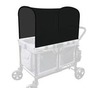 LUAATT Auvent panoramique extensible compatible avec les poussettes Wonderfold W2/W4 tous les modèles, pare-soleil en tissu UPF50+ et protection pour les conducteurs (noir)
