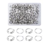 Luabue 14mm Oeillet et Rondelle Kit 200 Pièces Œillets et 200 Pièces de Rondelle pour Bâche Ceinture Chaussures Les Sacs en Cuir Boîte de Rangement Transparente