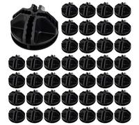 Luabue 40pcs Connecteurs en Plastique Cube de Rangement Noir Cube de Grille Connecteurs Raccord Meuble de Rangement Portable en Plastique pour Cubes de Rangement Rayonnage Armoire Modulaire