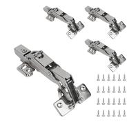 Luabue Lot de 4 charnières de cuisine à fermeture douce à 165 degrés avec vis de fixation