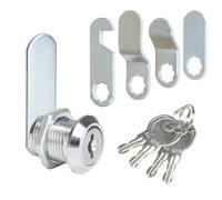 Luabue Serrure de Boîte aux Lettres 20mm avec 4 clés Serrure à Levier avec 5 Plaques de Serrure Différentes Serrure Batteuse a Came pour Boîtes aux Lettres (20mm)