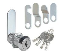 Luabue Serrure de Boîte aux Lettres 25mm avec 4 clés Serrure à Levier avec 5 Plaques de Serrure Différentes Serrure Batteuse a Came pour Boîtes aux Lettres (25mm)