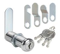 Luabue Serrure de Boîte aux Lettres 40mm avec 4 clés Serrure à Levier avec 5 Plaques de Serrure Différentes Serrure Batteuse a Came pour Boîtes aux Lettres (40mm)