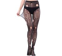 Luadnysin Bas Resille Nylon Autofixant Femme Collants Noirs Porte Jartelle Sexy Ensemble s Collant Érotique Blanc Ouvert Grande Taille Pailleté Raye Rouge Et Noir Paillette #
