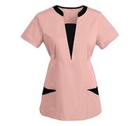 Luadnysin Blouse Blanche Femme Tenue Aide Soignante Professionnelle Medicale Coton Estheticienne Uniforme Medical Grande Taille De Travail Infirmiere Pharmacie Tunique Chimie
