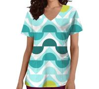 Luadnysin Blouse De Travail Femme Infirmiere Blanche Manche Courte Estheticienne Professionnelle Chimie Tunique Tenue Infirmier Aide Soignante Cuisine Pharmacie Infirmière