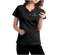 Luadnysin Blouse Infirmiere Femme Aide Soignante Tenue Professionnelle Blanche Manche Courte Pharmacie Menage De Cuisine Medicale Tunique Laboratoire Infirmier Travail