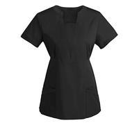 Luadnysin Blouse Medicale Femme Aide Soignante Blanche Coton Tenue Infirmiere Médicale De Cuisine Esthetique Uniforme Medical Professionnelle Bleu Infirmier Menage Estheticienne