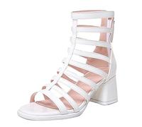 Luadnysin Chaussures Femme Talon Noir Pantoufle Claquette Été Talons Chaussure Ete Chic Et Confortable Sandale a Blanc Sandales Dorees Mule Aiguille Sexy Heels Argentées Haut Hauts