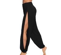 Luadnysin Pantalon Été Femme Leger Fluide Hippie Yoga Sarouel Danse Pantalons De Et Pilates Grande Taille Ample Salopette Ete Leopard D'été Chic Léger Tenue Africaine Elastique Jazz