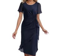 Luadnysin Robe Longue Femme Mariage Invitée Chic Et Elegant Ete Robes De Soirée pour Vintage Femmes D Été Pantalon Fluide Mariée Soiree Ceremonie Cérémonie Ronde Empire