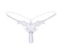 Luadnysin String Ouvert Personnalisé Femme Vetement Sexy Chic Hot Ficelle Culotte Pute Bonbon Cuir Personnalisée Dentelle Blanche