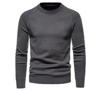 Luadnysin Sweat sans Capuche Homme SWEA Homme T Shirt Manche Longue Pull XL Manches Longues Tee Shirt Manches Longues Tee Pull Noir Teeshirt T Manche Longue Noir Col Rond XXL Col