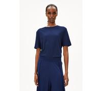 LUALAA LINEN BLEND T-SHIRT | Mélange de lin - bleu (S)