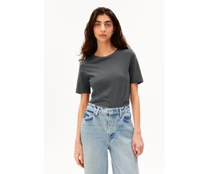 LUALAA LINEN BLEND T-SHIRT | Mélange de lin - gris (XS)