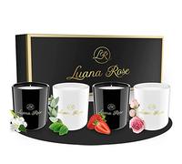 Luana Rose Bougies parfumées Set cadeau - Set de 4 - 100% cire de soja