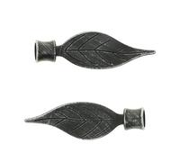 Luance - Lot d embouts feuille noir et argent