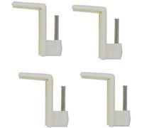Luance - Lot de 4 supports adhesifs special pvc blanc