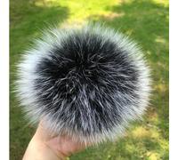 LUAND 13 15 cm Bricolage Couleur Naturelle véritable Pompons en Fourrure de Raton Laveur pour Sacs Bonnet tricoté Chapeaux Pom Pom en Fourrure de Renard