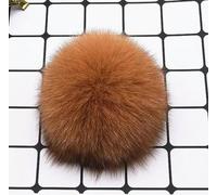 LUAND Pompons en Vraie Fourrure de Renard Naturelle, Boule de Fourrure véritable Moelleuse pour Femmes, Bonnet tricoté, Skullies avec Bouton-Pression, DIY, 12/13/15cm